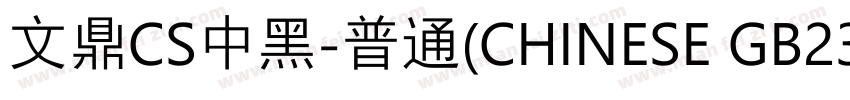 文鼎CS中黑-普通(CHINESE GB2312)字体转换